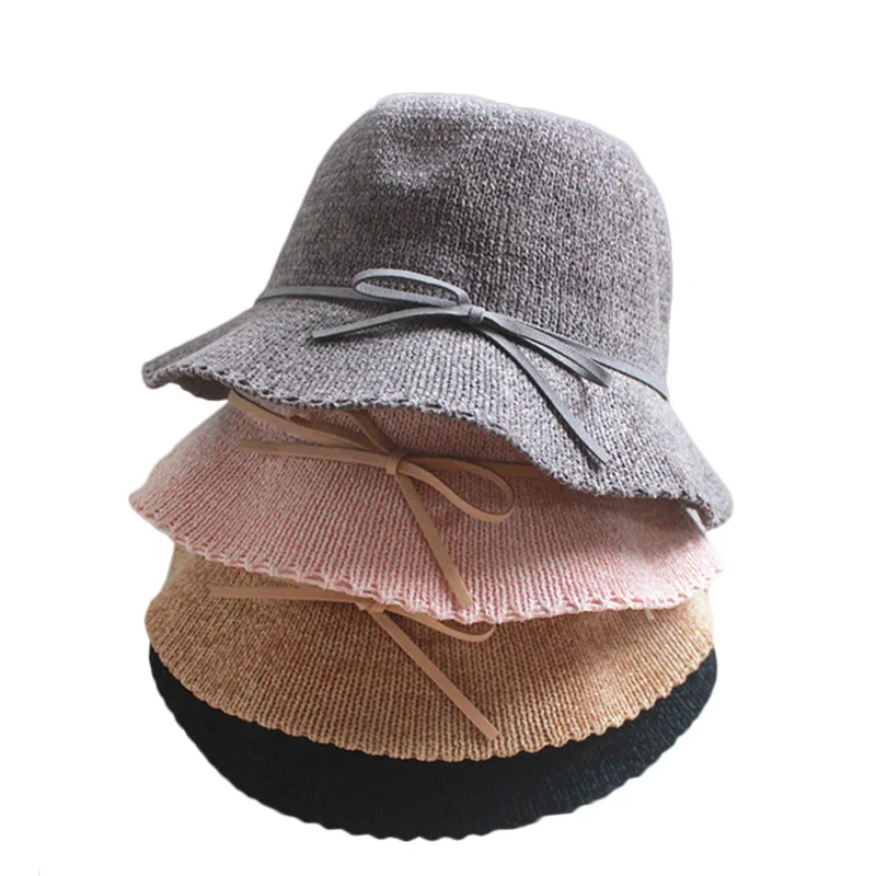 

MAXSITI U 2022 Stiff chenille Bucket Hat female autumn winter fashion bow retro design dome basin hat warm fisherman hat