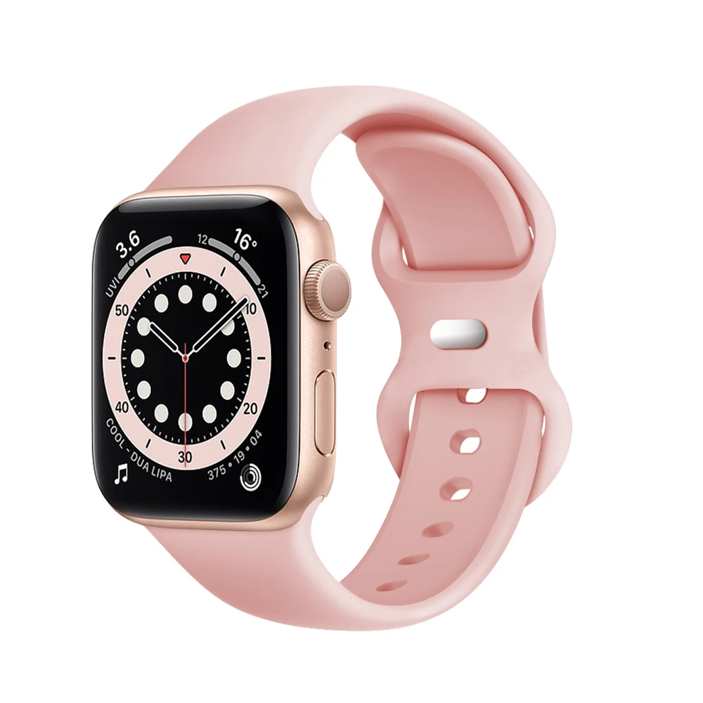 

Silicone Strap For Apple Watch Band 45mm 44mm 38mm 42mm 40mm 41mm Smartwatch Rubber Sports Watchband Bracelet iWatch series 876s