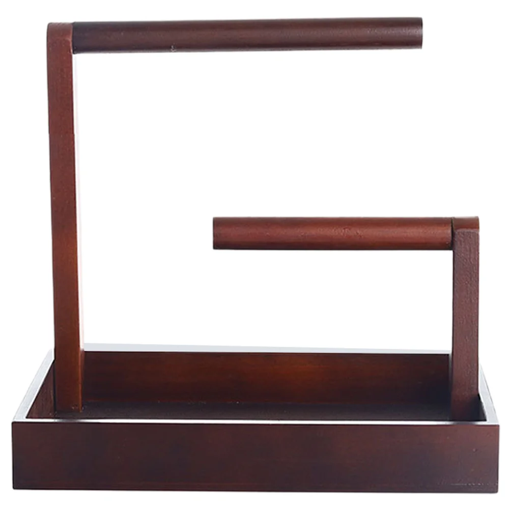 

Prayer Beads Bracelet Display Stand Key Fob Holder Wooden Storage Tray Keychain