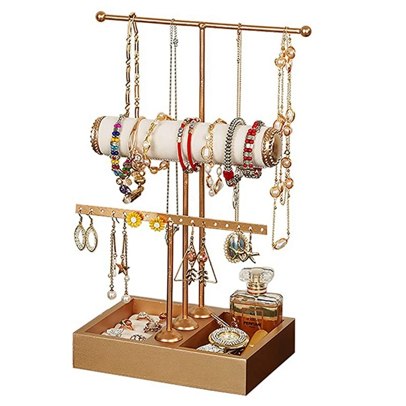 

Jewelry Organizer Stand 3 Tier Hanging Jewelry Organizer For Earring Necklace Bracelet Holder Jewelry Perfume Organizer