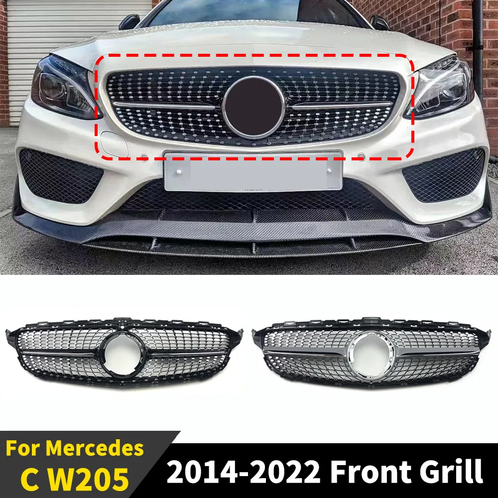 Diamond Facelift передний впускной бампер решетка капота для Mercedes W205 Benz C C205 S205 C200 C250 C180 C260