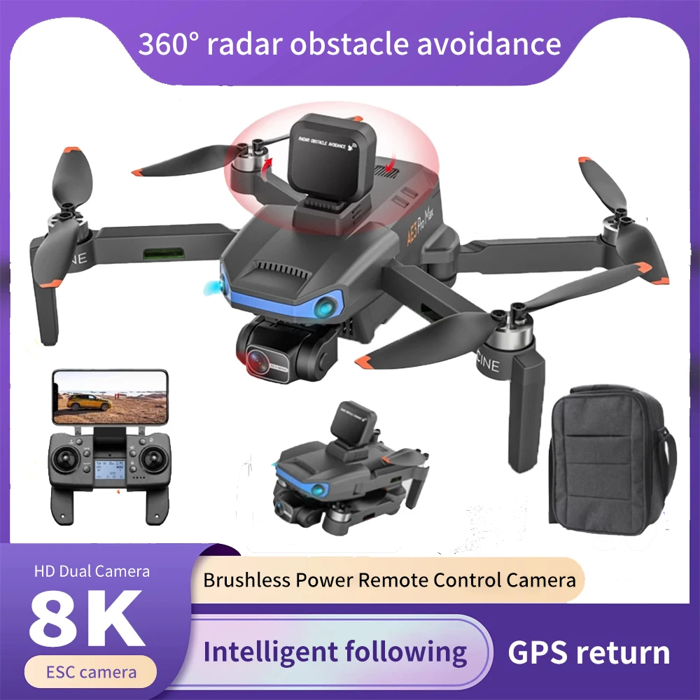 

Квадрокоптер AE3 PRO Max с GPS и двойной камерой, Wi-Fi, FPV