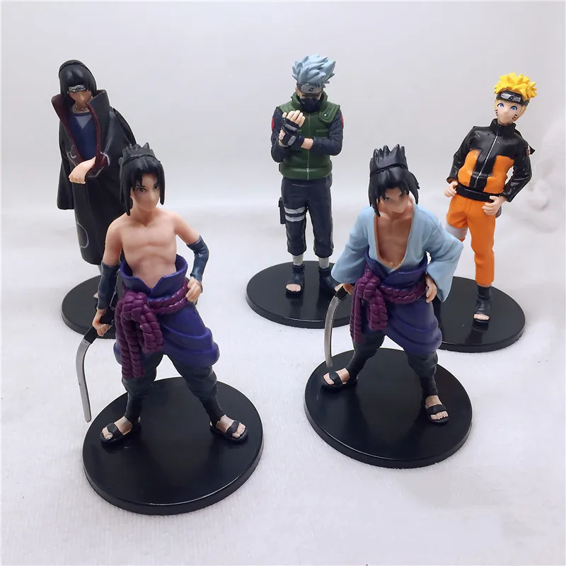 

5pcs/set Anime Naruto Action Figures Cartoon Hatake Kakashi Uchiha Sasuke Uchiha Itachi Collection Figure Doll Toys Gifts