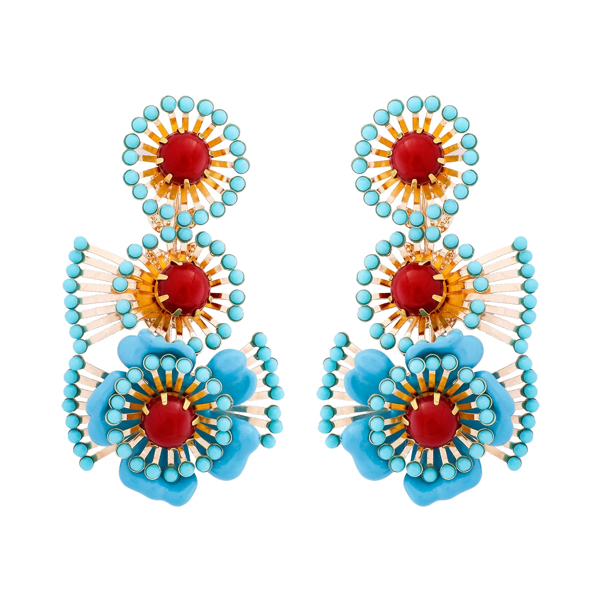 Новинка ZAA богемные Многослойные Длинные серьги-подвески ручной работы с