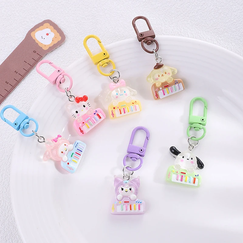 Милое пианино Sanrio Kuromi My Melody Cinnamoroll похвалка KT pompurin фотобрелок Подвеска сумка