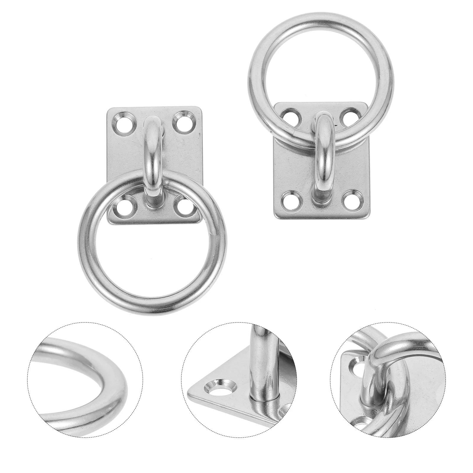 

2Pcs Hook Hammock Hanging Pad Eye Plate u Hooks Stainless Steel Ceiling Hangers Ceiling Track Roller Hooks