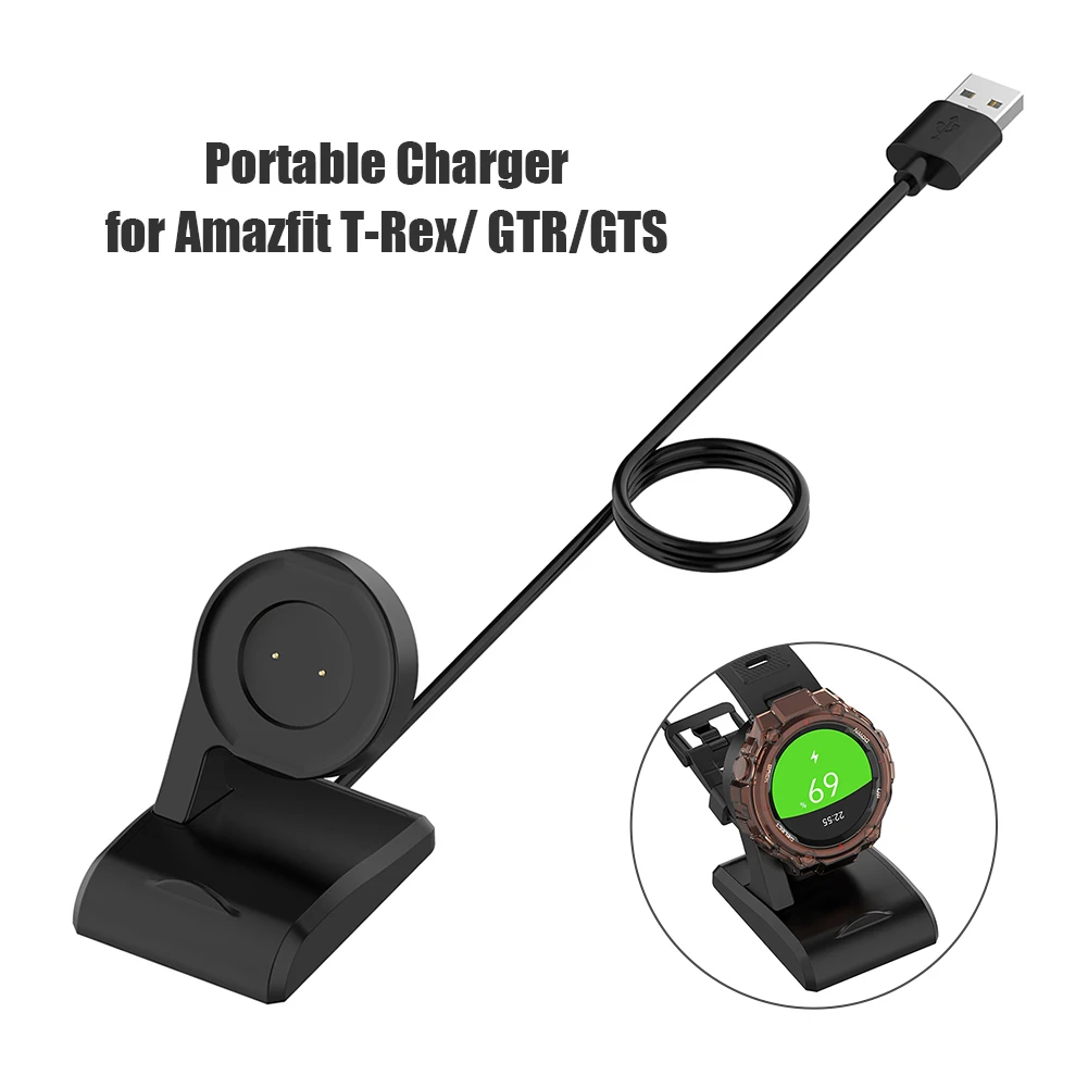 

Wireless Charger Dock Magnetic Fast Charger USB Charger Cable Cord for Amazfit T-Rex A1918 GTR 42mm 47mm GTS Smartwatch