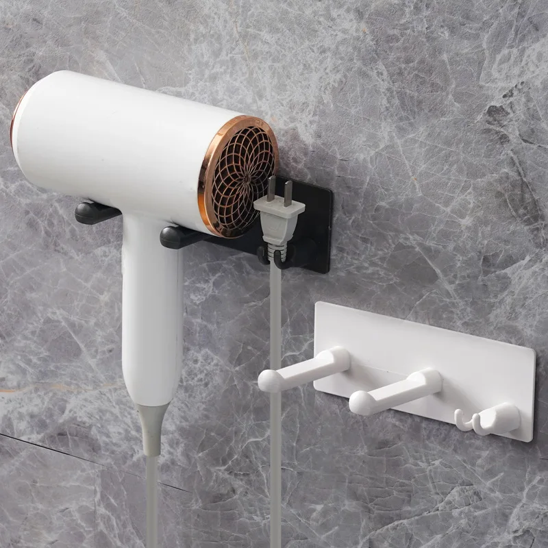 

Multifunctional Hair Dryer Storage Rack Hair Dryer Holder Stand Saving Space Punch-Free Wall Mounted Hair Dryer Storage Bracket