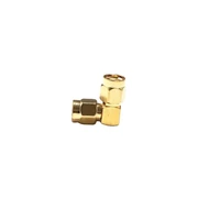 1pc new rp sma male plug to rp sma male plug rf coax adapter convertor right angle goldplated wholesale