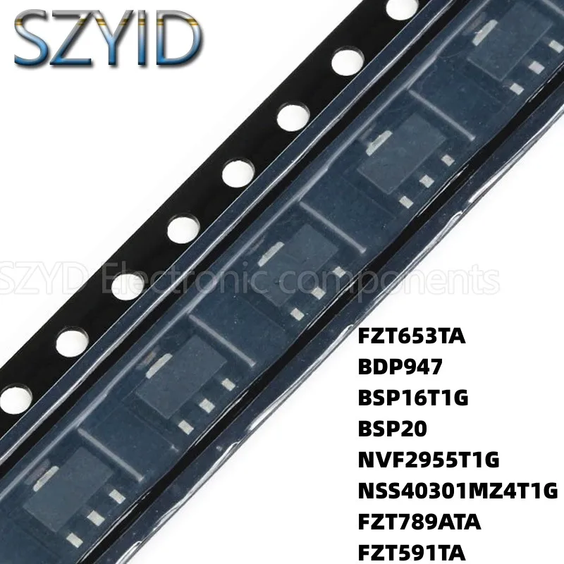 

100PCS SOT223 FZT653TA BDP947 BSP16T1G BSP20 NVF2955T1G NSS40301MZ4T1G FZT789ATA FZT591TA