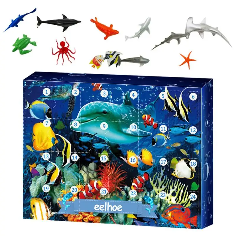 

Christmas Advent Calendar Toy Set 24 Days Countdown Animal Dinosaur Toys Creative Calendar Kids Birthday Holiday Gift