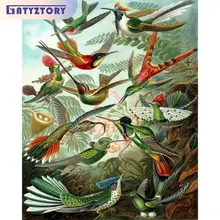 GATYZTORY 40x50cm Painting By Numbers Adults Crafts Picture Drawing Birds Wall Decor For Adults Landscape Cartoon