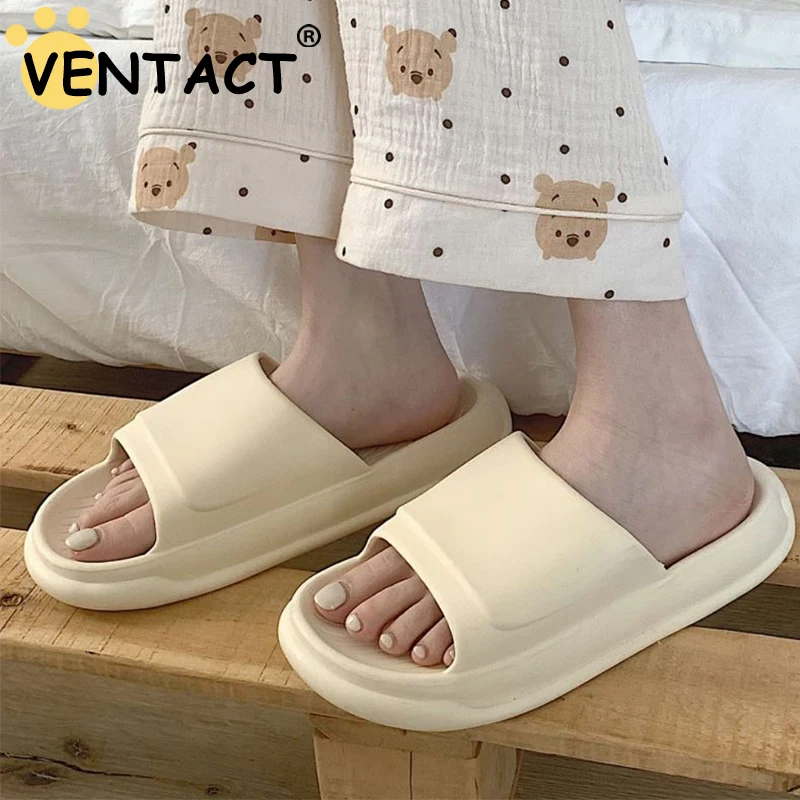 

VENTACT Summer Slippers For Women 2022 Casual Indoor Home Bathroom Concise Soft Sole Ins Fashion Waterproof Ladies Footwear