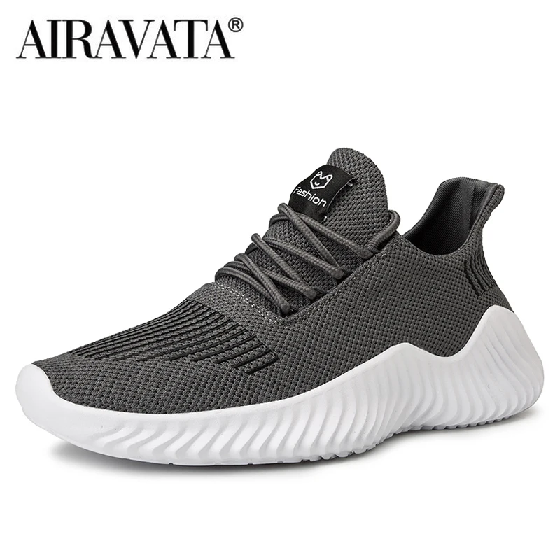 Men Sneakers Mesh Breathable Trendy Lace-Up Lightweight Black Walking Big Size Man Tenis Shoe Zapatillas Hombre Size 39-47