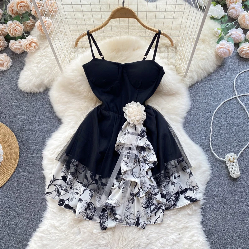 

2022 Summer Dress Printing Strap Dress