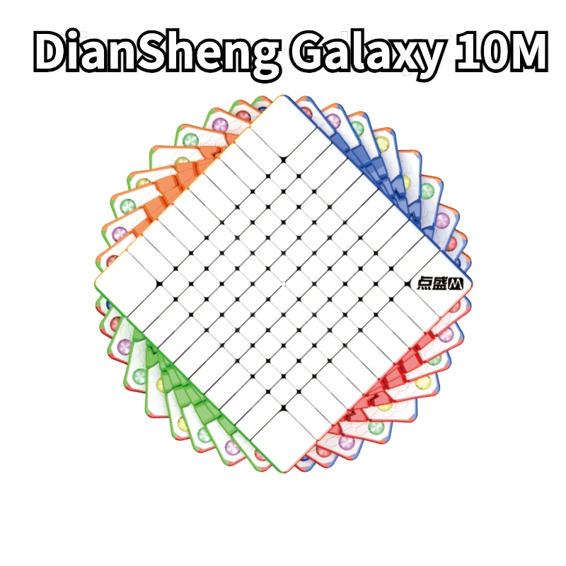 

[Funcube] DianSheng Galaxy 10 M DianSheng 10x10 M 10x10x10 10 магнитный черный внутренний первичный стикер Magic Cube 10 слоев