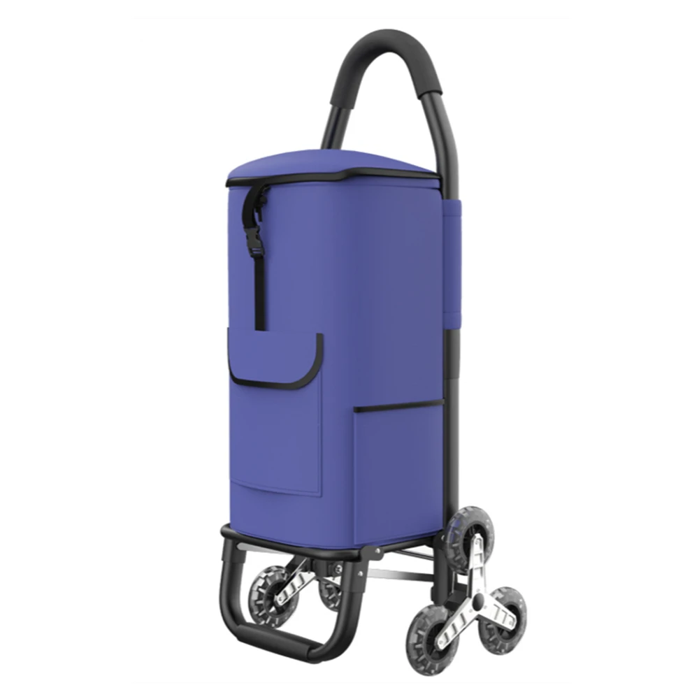 

Shopping Grocery Foldable Cart with Extra Large Shopping Bag Laundry Utility Trolley Dolly