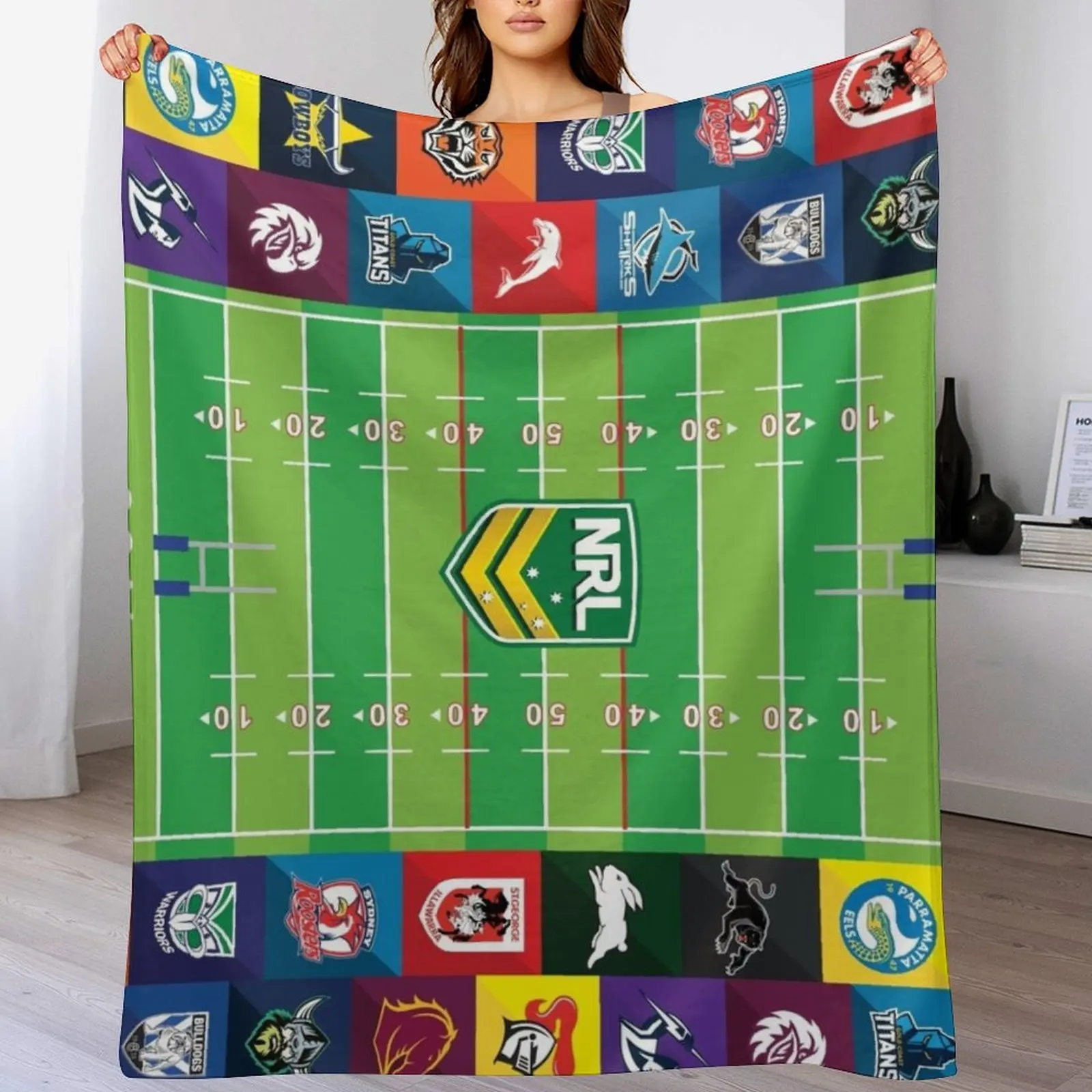 овальное одеяло nrl Team для малышей декоративные пляжные одеяла