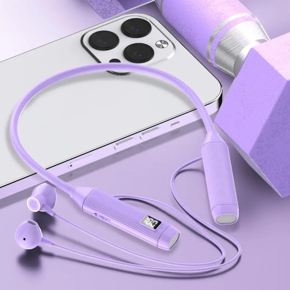 

Long Battery Life Headset Lightweight Digital Display Sports Game Earphones Type-c Charging Neck-mounted Headphones