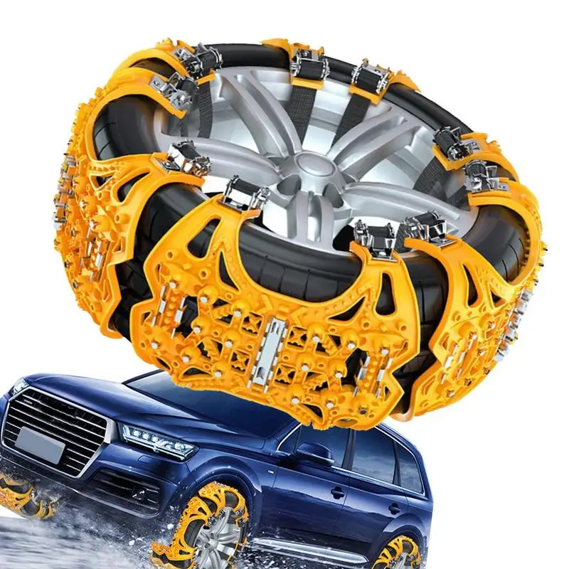 

Anti Skid Snow Chains Car Winter Tire Wheels Chains Outdoor Snow Tire Emergency Double Grooves Weather-Resistant Tire Snow Chain