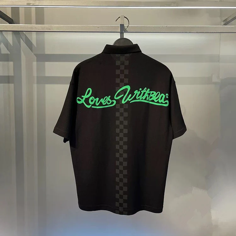 Мужская одежда новая летняя модная свободная универсальная рубашка-поло с