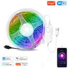 Светодиодная лента Tuya с поддержкой Wi-Fi, USB, 5050 RGB, 5 В, 1-4 м