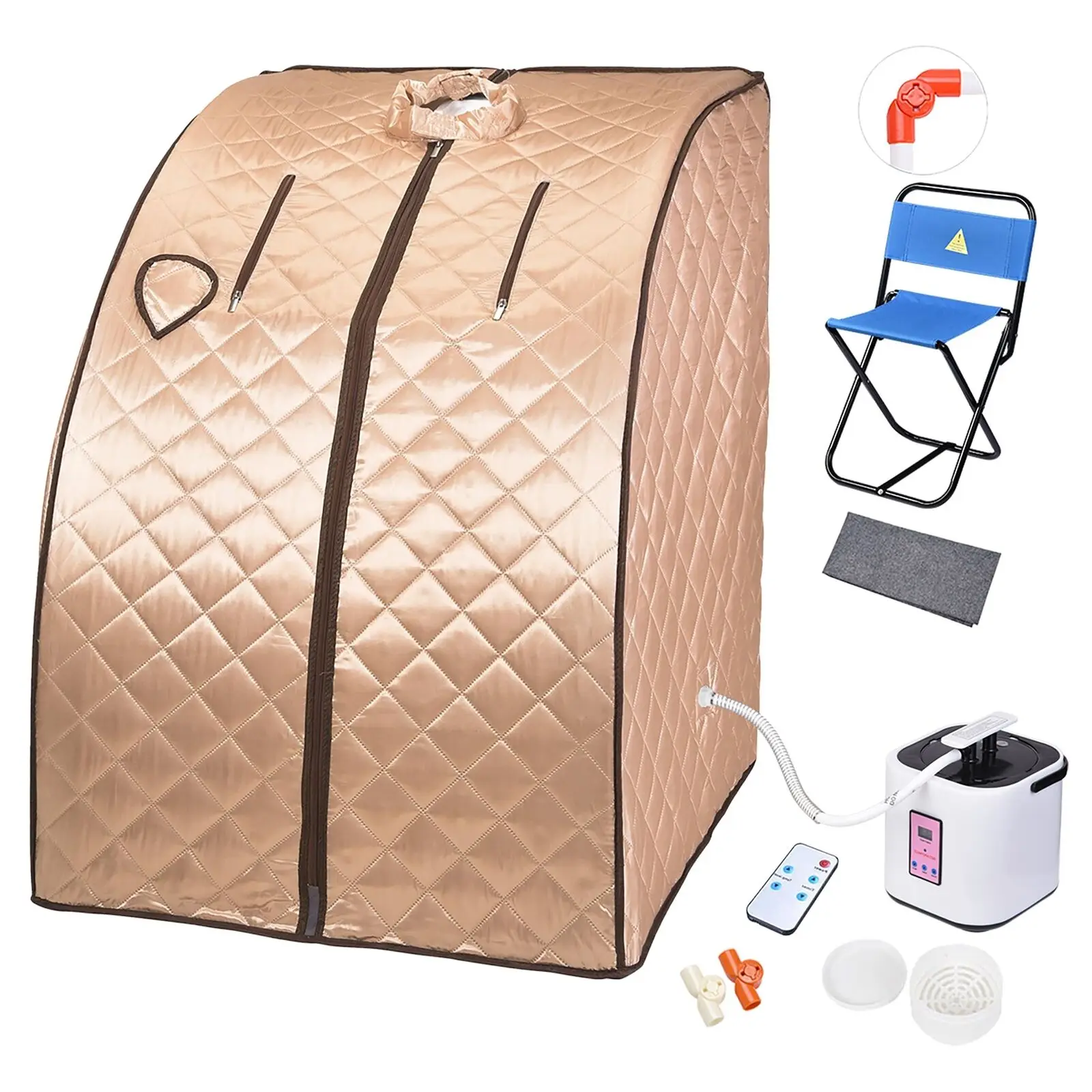 

Portable Easy Assembly & Disassembly Sauna Kit Champagne gold