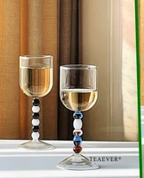 new beaded goblet pyrex wine glass cup coffee mug bubble tea cups ins cocktail champagne whisky shot glasses vases