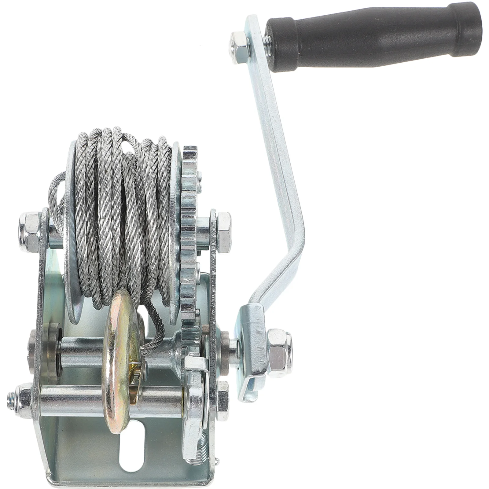 

500lb Boat Winch Marine Hand Crank Wire Rope Loading Manual Metal Small Trailer Winches