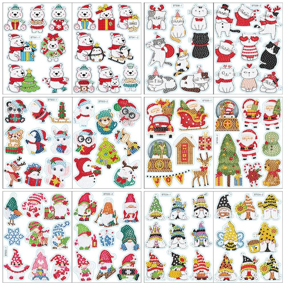 

2 шт./набор, рождественские алмазные наклейки для детей