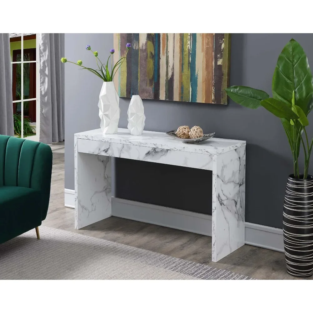 

Northfield Hall Console Table, White Faux Marble