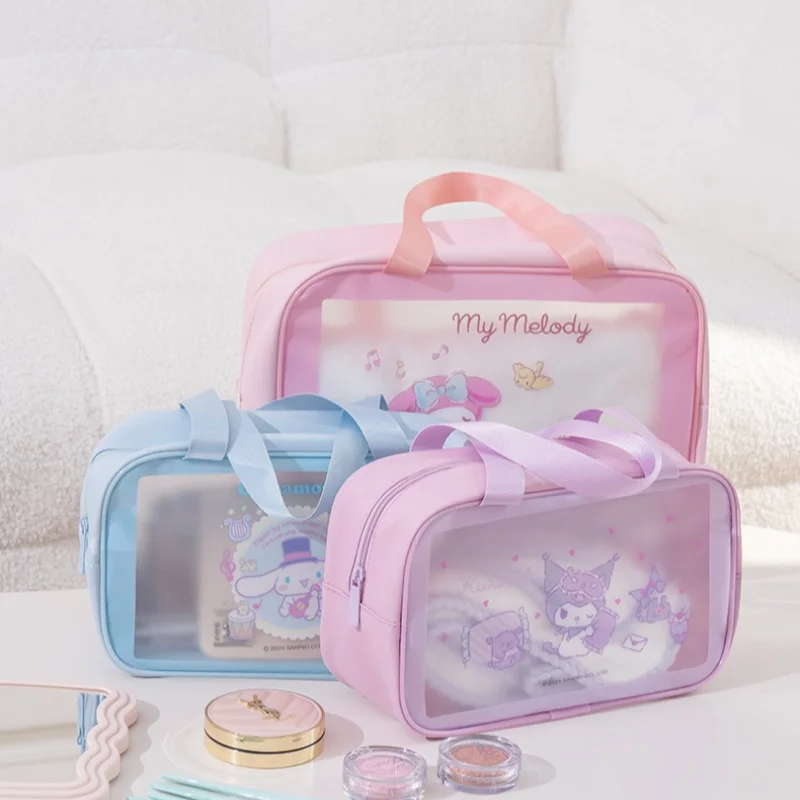 Sanrio Косметика мультфильм сумка для хранения аниме My Melody Cinnamoroll большая емкость