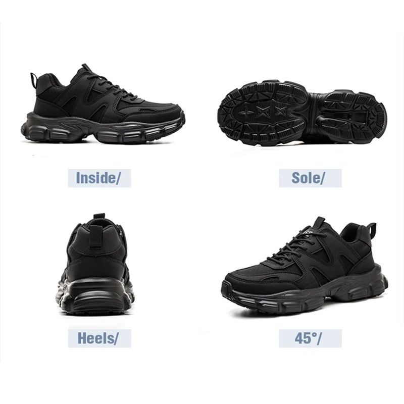 Waliantile Elegant Lady Safety Shoes Sneakers Super Light Daily Work Footwear Puncture Proof Steel Toe Women Indestructible Shoe