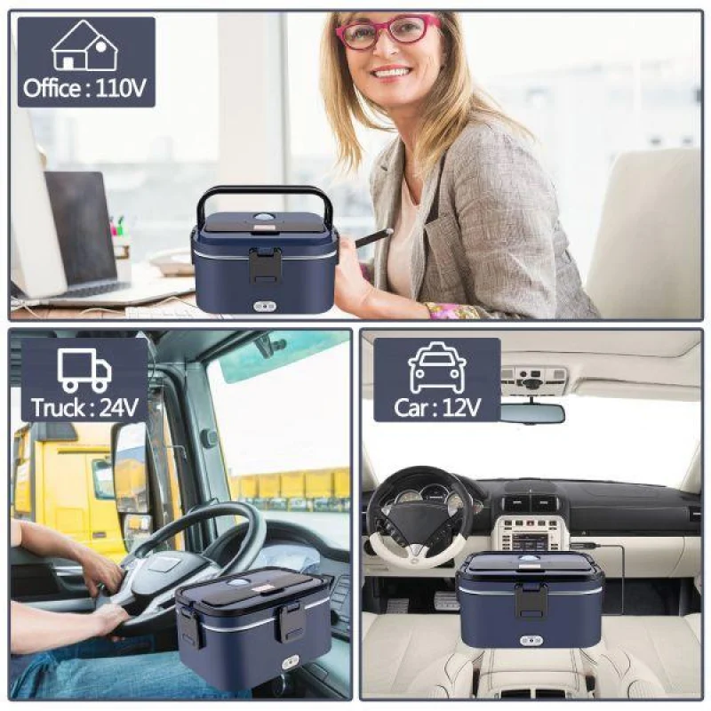 Электрический ланч-бокс портативный подогреватель еды для взрослых быстрый