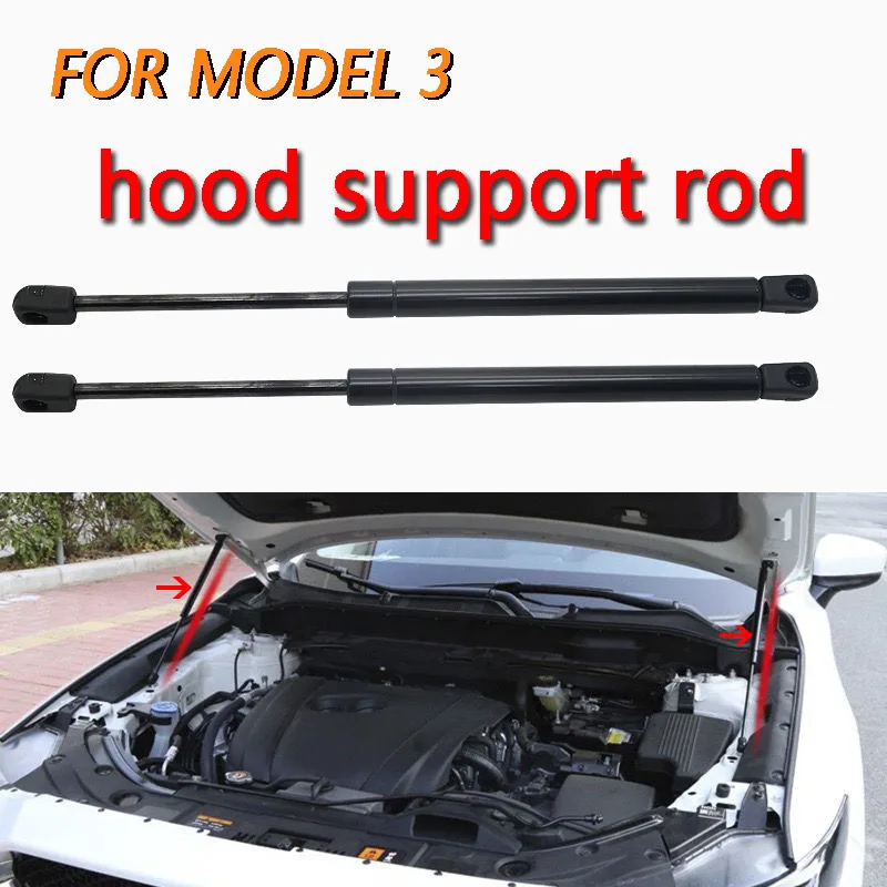 

For Tesla ModeI 3 hood support rod cover hydraulic rod pneumatic rod gas spring Strut Bars 2PC