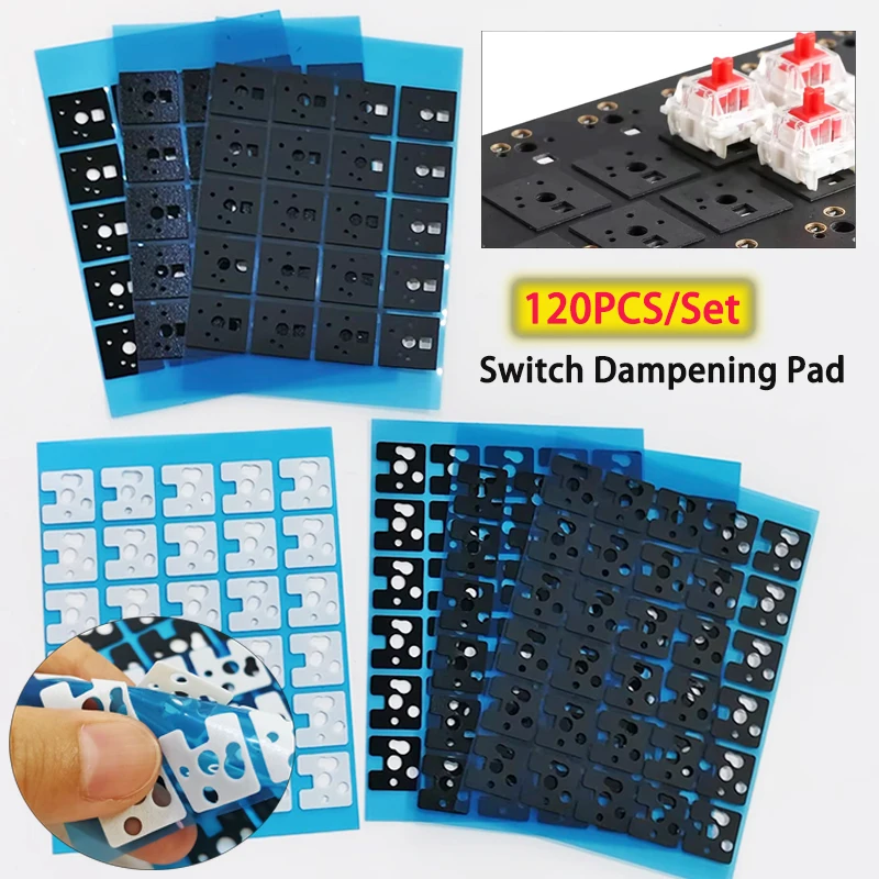 Фото 120 шт./набор наклеек для переключателей PCB из пеноматериала EVA, PE, PORON для улучшения качества звука в моделях BM60, BM65, BM68, XD64, BM80. №1