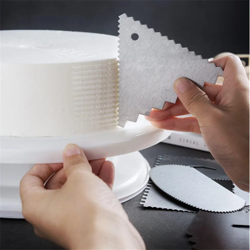 

1pc Multi-shape Cake Scraper Baking Tool Stainless Steel Cream Spatula Cake Decorating Tools Baking Accessories Kitchen Tools.8z