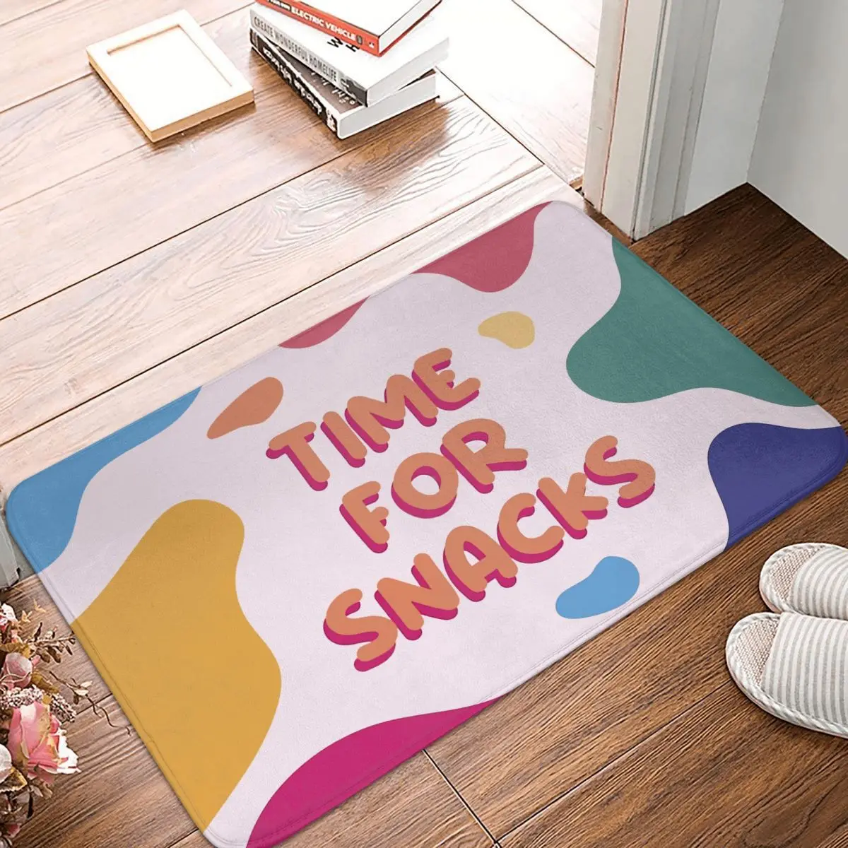 

Non-slip Doormat Time For Snacks Living Room Bedroom Mat Outdoor Carpet Home Pattern Decor