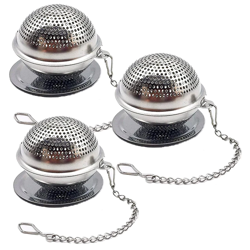 

Hot Stainless Steel Mesh Tea Ball Tea Infuser, Premium Tea Strainer Filters Tea Interval Diffuser For Loose Tea