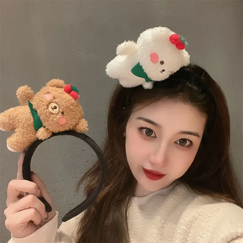 

Headband For Children Kids Plush Bear Kawaii Animals Shark Carrot Plush Accessories For Baby Girls Kawaii Cute Plush Hairband