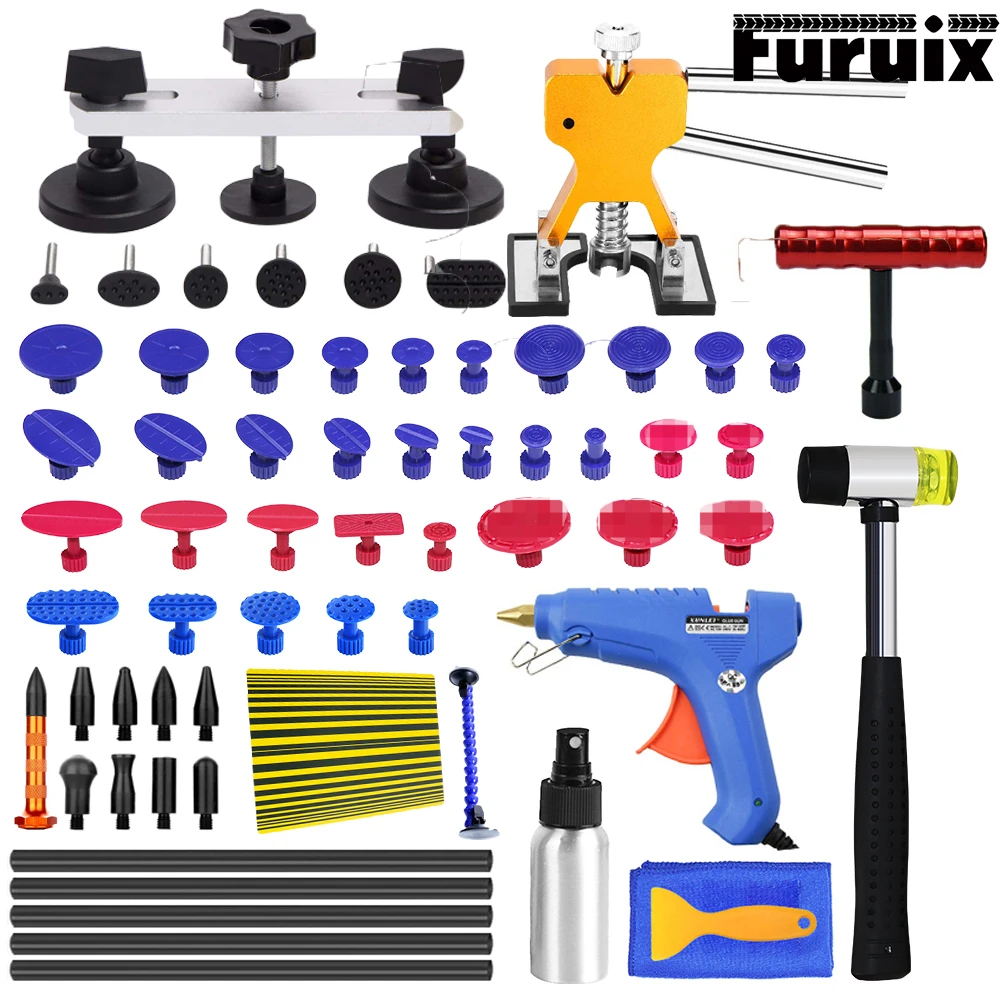 Paintless Dent Repair Kit Dent Puller ToolsGold Dent Lifter for Car Hail Damage Dent & Ding Remover