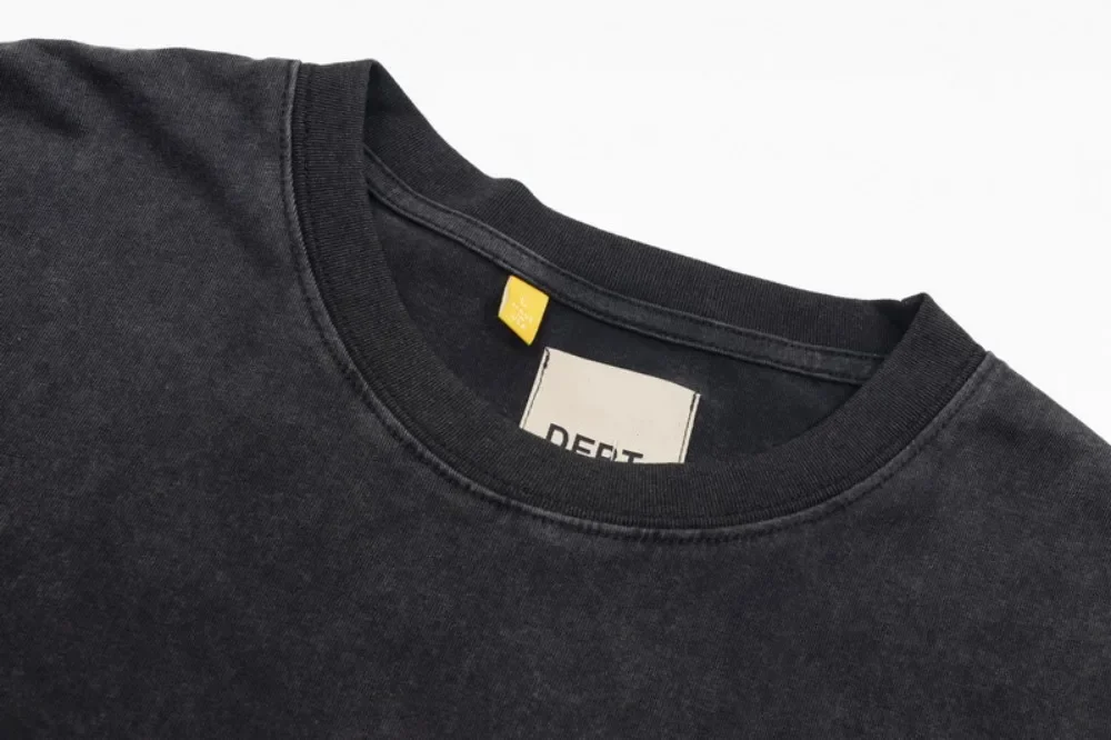 DEPT New Vintage Wash черная футболка Мужская модная брендовая с буквенным принтом GALLERY Logo