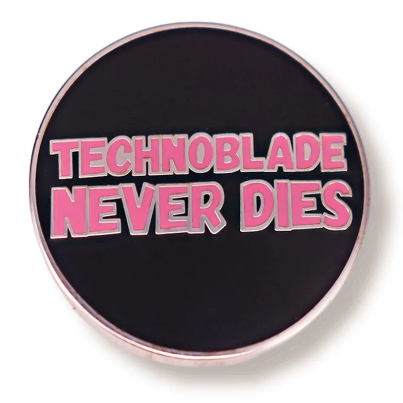 Technoblade Never Dies Science Enamel Pin Brooch Metal Badges Lapel Pins Brooches for Backpacks Luxury Jewelry Accessories