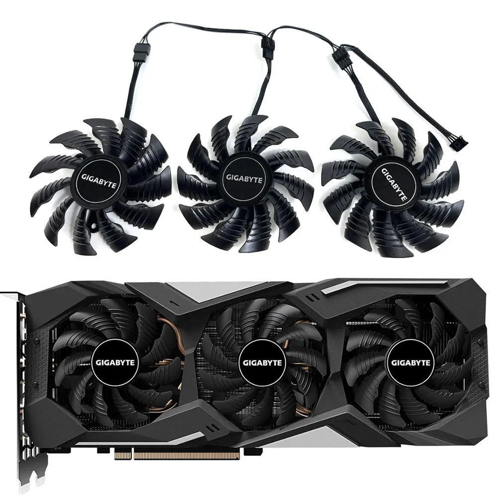 Охлаждающий вентилятор видеокарты PLD08010S12HH T128010SU GTX 1660Super GPU, для Gigabyte RTX 2080, 2070, 2070Super, 2060, GTX 1660, 1660Ti