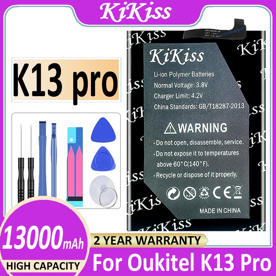 Оригинальный мощный аккумулятор 13000 мАч KiKiss для Oukitel K13 pro K13pro Bateria