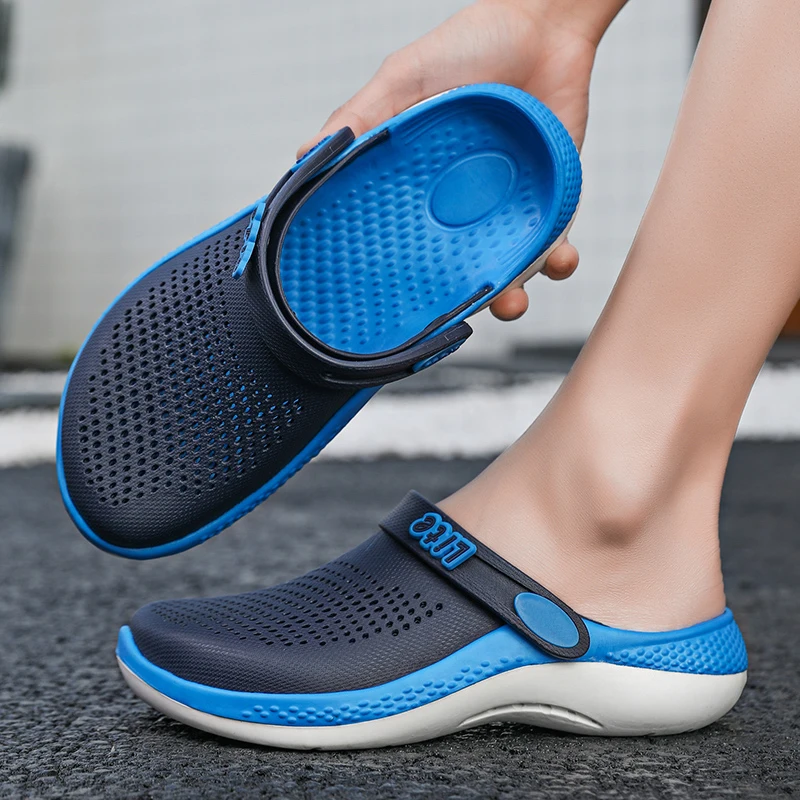 

Сандалии Baotou мужские легкие, Эва, плоская подошва, дышащие, Повседневная пляжная обувь, разные цвета