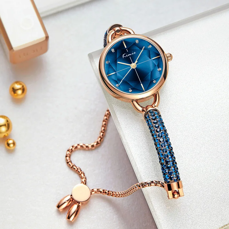 6281Women Bracelet Watch Ladies Diamond Crystal Band Quartz Watches Fashion Luxury Waterproof Wristwatch