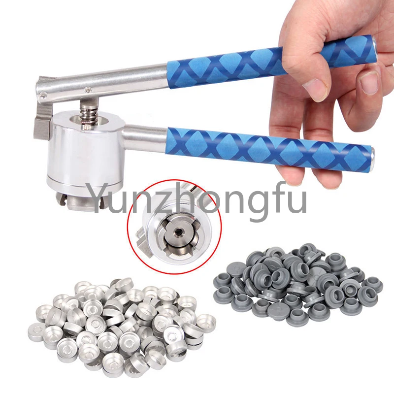

Manual hand glass vial capping 10ml vial aluminum cap flip off cap Crimper