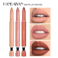 handaiyan matte nude velvet lipstick pen lip liner pencil built in sharpener lip moisturizing waterproof long lasting cosmetics