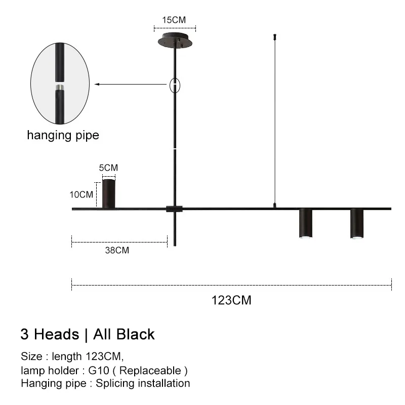

OKUDO черная люстра